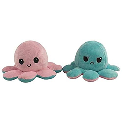 Peluche de Pulpo Reversible, Bonitos Juguetes de Peluche muñeco Vibrante de Doble Cara el Pulpo Reversible Original de Felpa Bonitos Juguetes de Peluc