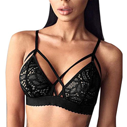 Rcool Push-up Traje de Baño - Encaje Acolchado Bra Bikini Floral de Ropa Interior Atractiva Floral Escarpada del Cordón Sujetador Inconsútil Bralette  en oferta