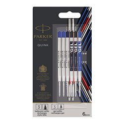 Parker Jotter London - Paquete de recambios Discovery tres recambios Quinkflow para bolígrafos y tres recambios de tinta de gel Quink precio