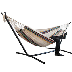 Hamaca Colgante portátil, Engrosada Confort ensanchado Durabilidad Silla Colgante a Rayas Hamaca Grande Hamaca para Silla (sin Estante) características