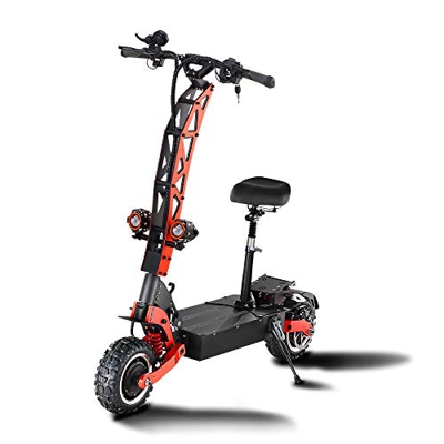 GUNAI Scooter Eléctrico Motor Doble De 5600W Freno de Disco de Aceite Scooter Todoterreno Plegable de 11 Pulgadas con Absorción de Impactos y Pantalla