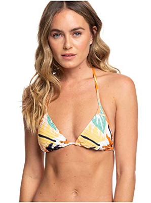 Roxy Swim The Sea - Top De Bikini Tiki Triangular para Mujer Conjunto De Bikini Tiki Tri, Mujer, Bright White Tropic Call S, M