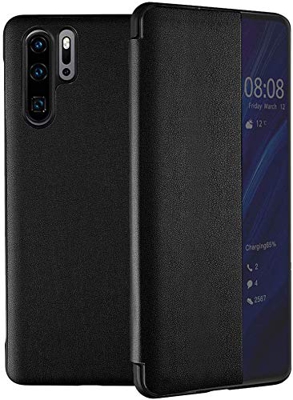 Suhctup - Funda compatible con Samsung Galaxy A70, Smart Case-Vista , espejo Cover Clear View Crystal Case Flip inteligente funda funda para teléfono