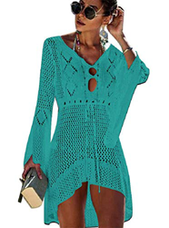 EDOTON Traje de Baño, Vestido de baño de Bikini con Encaje de Crochet y Espalda Abierta de Mujer (D- Verde) características