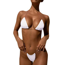Bikinis Mujer 2019 Brasileños SHOBDW Color Sólido Conjunto de Bikini Push Up Traje de Baño Mujer Dos Piezass Tanga Mujer Vendaje Acolchado Bra Bandeau características