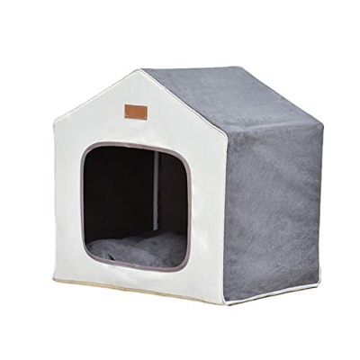 Huaxingda Casa de mascotas caseta extraíble semicerrada para gatos para mascotas