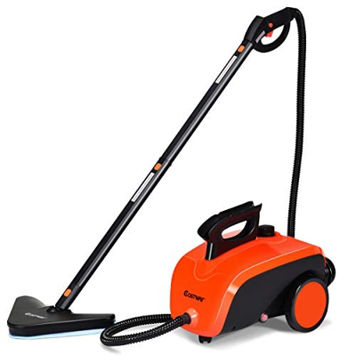 COSTWAY Limpiador de Vapor Portátil con 18 Accesorios y Tanque de Agua de 1,5L/ 1500W / 4 Bar/hasta 108 ℃ /Tiempo de Vapor hasta 45 Minutos Limpiador 