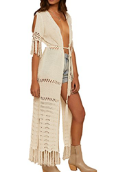 AiJump Vestido de Playa Crochet Kaftan Kimonos Pareos Verano para Mujer características