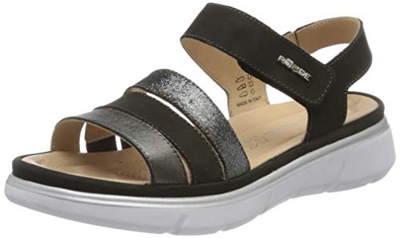 Rohde Enna, Sandalia con Pulsera para Mujer, Negro (Schwarz 90), 36 EU