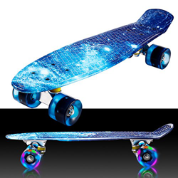 Mini Cruiser Board Retro - Monopatín (55 cm, 22 cm, con Luces LED), Color 31 en oferta