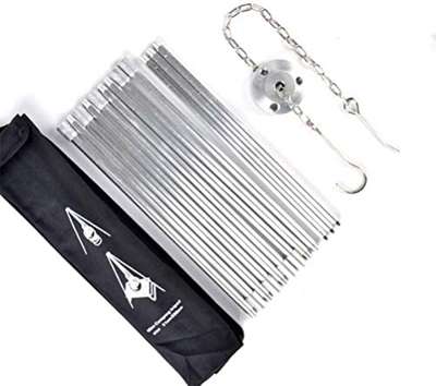 JasCherry Trípode para Cocinar al Aire Libre, Trípode para Barbacoa, Parrillas para Acampar con Cadena y Gancho, para Cocinar, Secar la Ropa, Asar a l