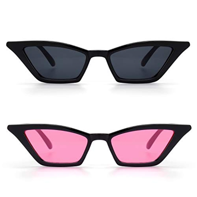 GQUEEN Gafas Vintage Clout Lentes de sol tipo ojo de gato Estilo a la moda y con protección UV lentes tipo Kurt Cobain,GQS8