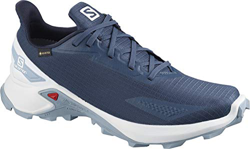 Salomon Alphacross Blast GTX, Zapatillas De Trail Running Impermeables Hombre, Color: Azul (Dark Denim/White/Ashley Blue), 40 EU precio