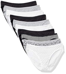Amazon Essentials bragas de bikini de algodón elastizado, paquete de 10 unidades estilo bikini multicolor Neutral Prints XL precio