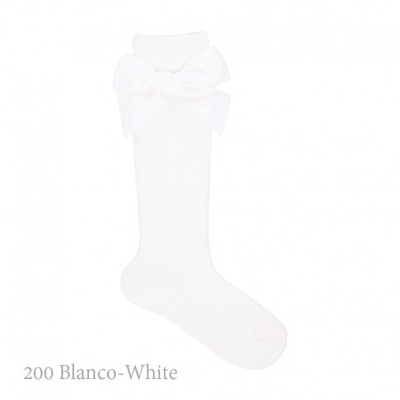 Calcetín Alto Lazo Grande Terciopelo Condor. 200-blanco 4