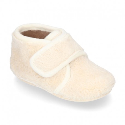 Botita Casa Niños En Lana Nepal Sin Cordones. 27 Beige