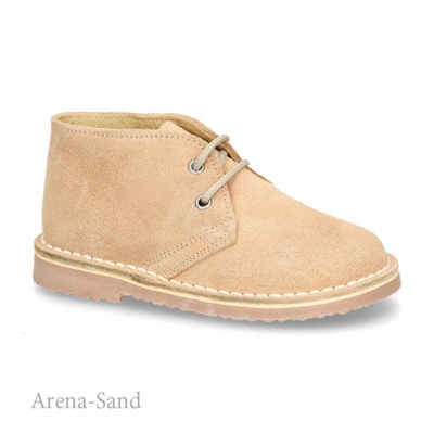 Bota Safari O Pisacacas Con Cordones En Piel Serraje. 29 Arena