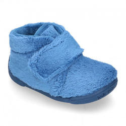 Botita Casa Niños Sin Cordones En Lana Con Puntera Y Talonera Reforzada. 26 Azul en oferta