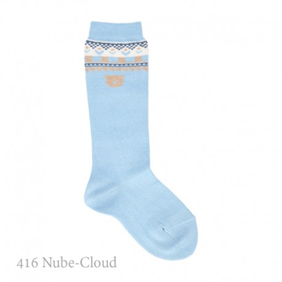 Calcetín Alto Niños Fantasía Cenefa Osito Cóndor. 00 416-nube
