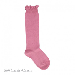 Calcetín Alto Punto Liso Con Puntilla En Puño De Condor. 4 669-cassis precio