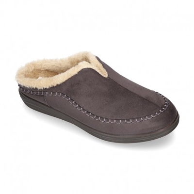 Zapatilla Casa Niños Caballero Tipo Zueco En Serratex Con Forro Lana. 41 Gris