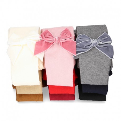 Leotardo Liso Lazo Grande Terciopelo Condor. 4 688-canela