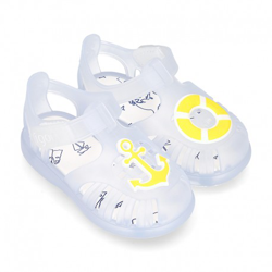 Cangrejera Niños Con Diseño Náutico Y Cierre Adherente Para Playa Y Piscina. 19 Blanco características