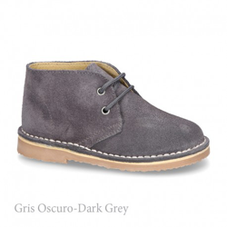 Bota Safari O Pisacacas Con Cordones En Piel Serraje. 44 Gris Oscuro características