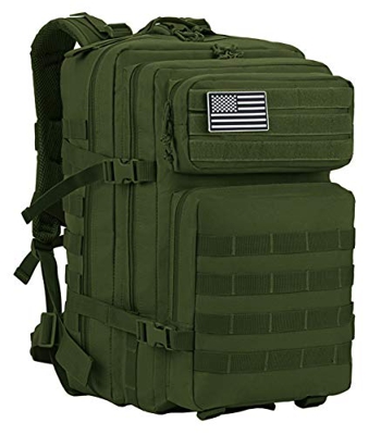 Mochila táctica militar Supersun de 45 litros, verde