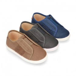 Tenis Moda Niños Con Elástico En Serratex. 22 Gris en oferta