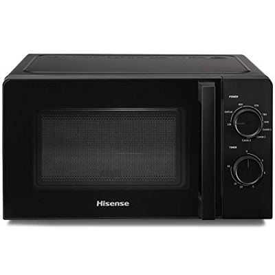 Hisense H20MOBS1HG - Microondas con Grill, Capacidad de 20l, 700 W de Potencia,900W Grill, 5 Niveles, Temporizador 30 Min, Modo Descongelar,Tirador, A
