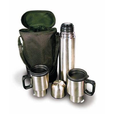 Set de Viaje Acero Inox 3 pcs Termo 1l. + 2 Tazas