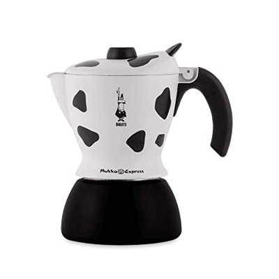 Bialetti 6989 - Cafetera Italiana, 21,3 x 17,5 x 13, Color Negro/Blanco