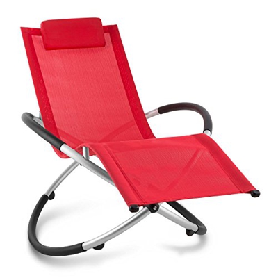 Blumfeldt Chilly Billy Tumbona para jardín (Hamaca Plegable, hasta 120 Kg, ergonómica, Estructura Aluminio, Patas Redondeadas, Tejido sintético Transp