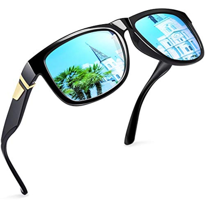 Joopin Gafas de sol Polarizadas Hombre Clásicas con Protección UV Retro Gafas de sol Mujer y Hombre para Conducir y Deportes al Aire Libre (Azul)