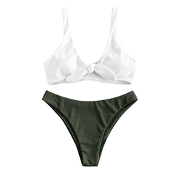 ZAFUL - Bikini brasileño para mujer blanco-1 S precio
