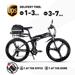 RICH BIT Bicicleta Eléctrica 250W Bicicleta Plegable de Montaña LG Li Batería 36V *12.8 Ah Smart eBike 26 Pulgadas MTB RT-860 para Hombres/Adultos (Gr características
