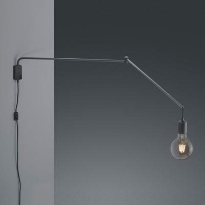 Aplique Line con cable + enchufe, negro