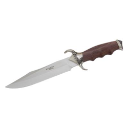 Cuchillo árabe Joker, hoja de 19 cm, 392 gramos, con puño en madera de bubinga - zamak, incluye funda de cuero, CB89-N + tarjeta multiusos de regalo en oferta