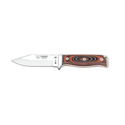 Cuchillo de supervivencia MT-1 Cudeman 295-W-K con mango micarta naranja /negra hoja de 11cm  y funda Kydex + tarjeta multiusos de regalo