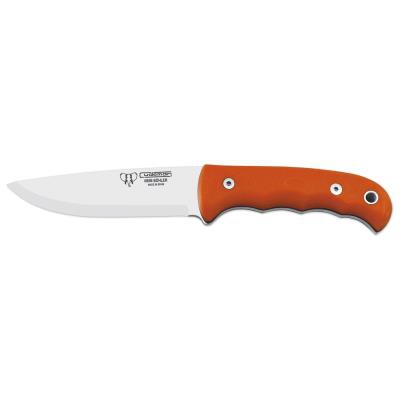 Cuchillo supervivencia Cudeman 148-JC con hoja de 11 cm y funda marrón - Naranja