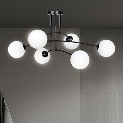 Lámpara de techo Pregos 6 en negro, 6 luces