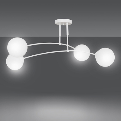 Lámpara de techo Pregos 4, 4 luces, blanca