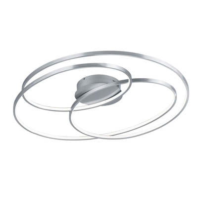 Plafón LED Gale, 80 cm, níquel mate