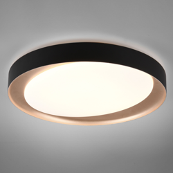 Plafón LED Zeta tunable white, negro/oro características