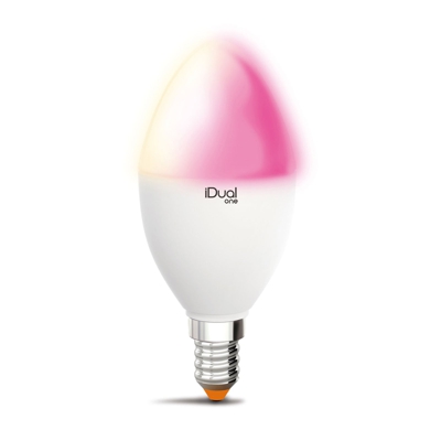 iDual One vela LED P45 E14 5,3W 400lm RGBW