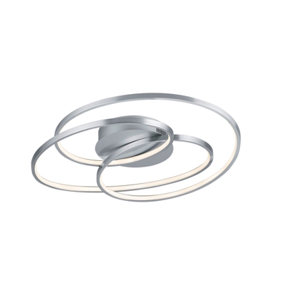 Plafón LED Gale, 60 cm, níquel mate