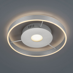 Plafón LED Logan, 2.700-6.000K, níquel mate características