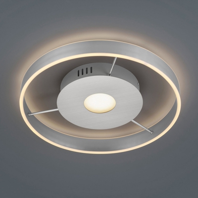 Plafón LED Logan, 2.700-6.000K, níquel mate