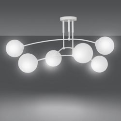 Lámpara de techo Pregos 6, 6 luces en blanco características